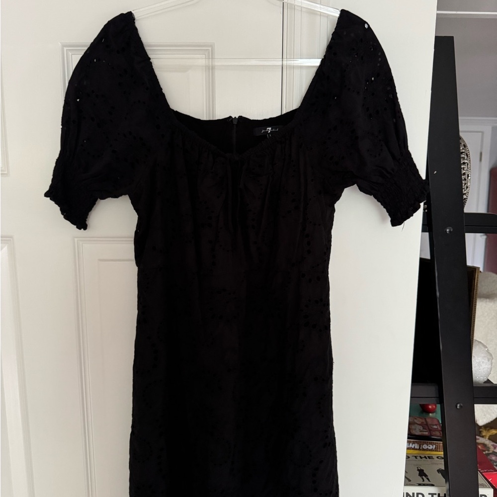 7 For All Mankind Black Mini Dress